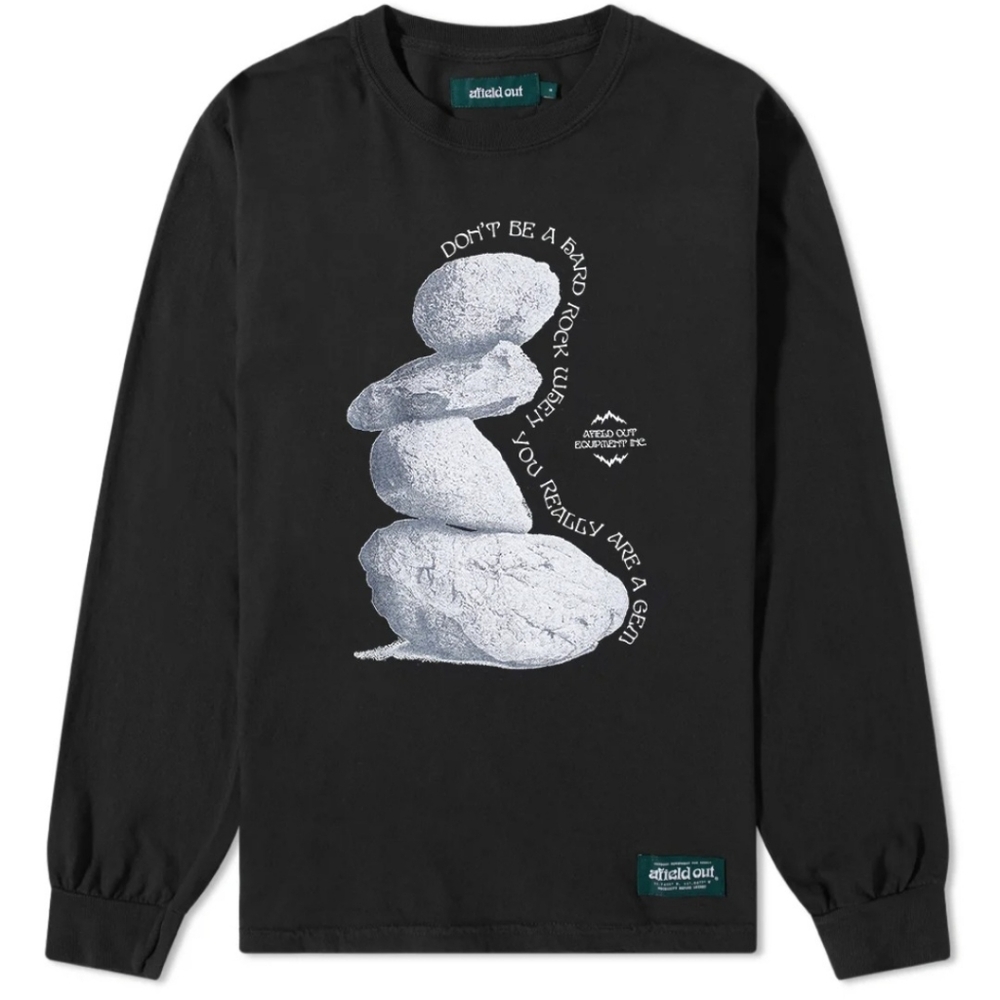 NWT Afield‎ Out Cairns Long-Sleeve T-Shirt Black Medium